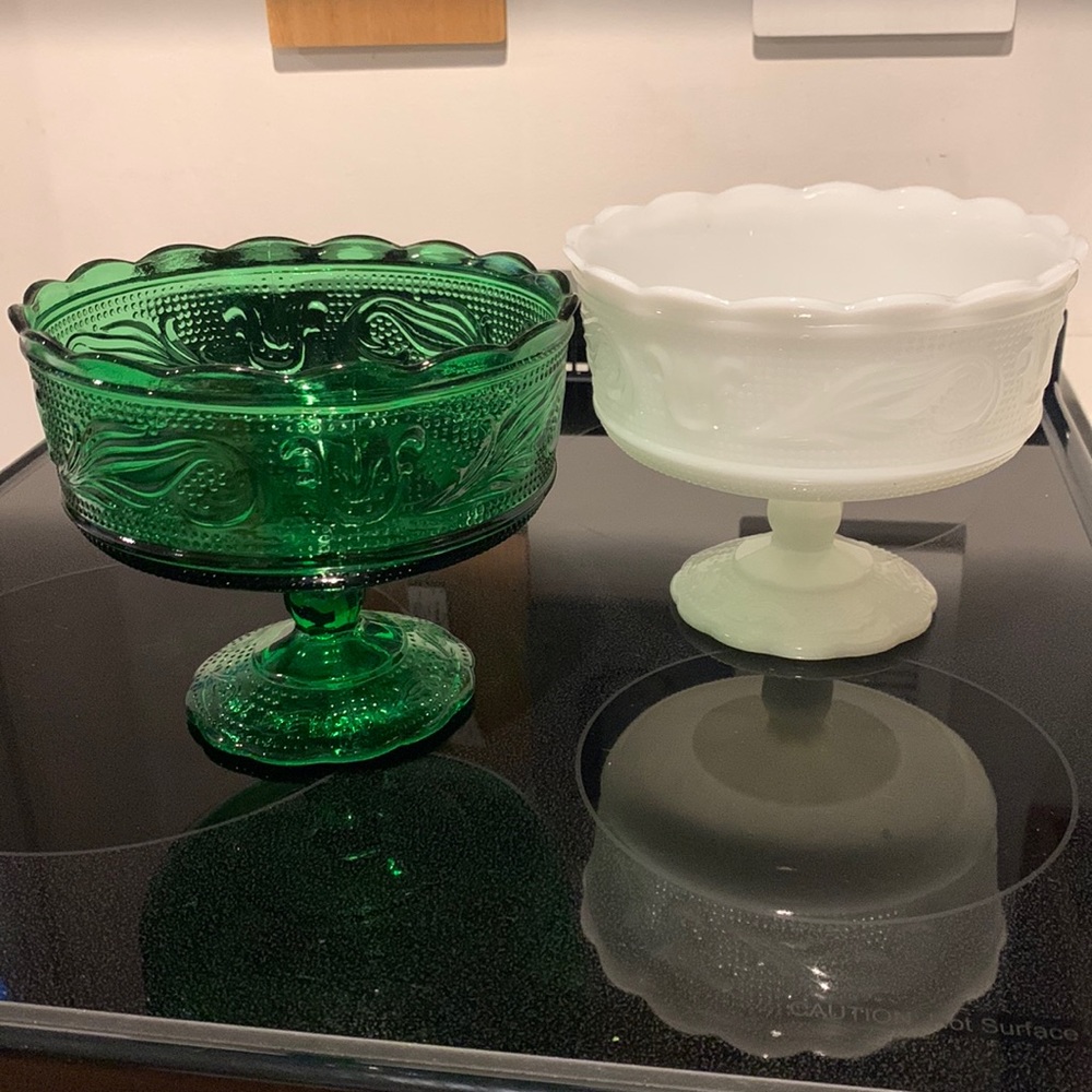 Vintage Mid Century Modern Glass Dishes -  E.O. Brody Co. - Set of 2